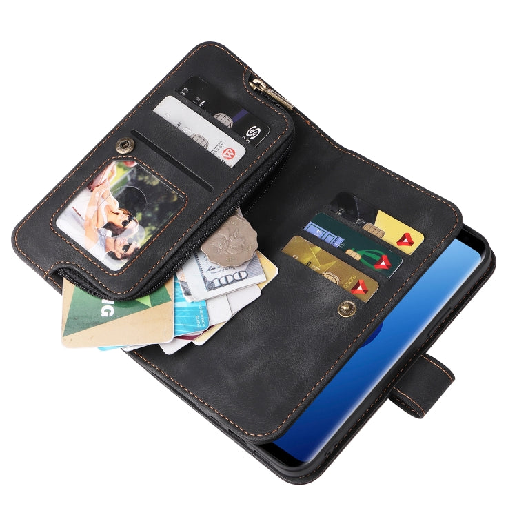 For Samsung Galaxy S9+ Multifunctional Card Slot Zipper Wallet Leather Phone Case