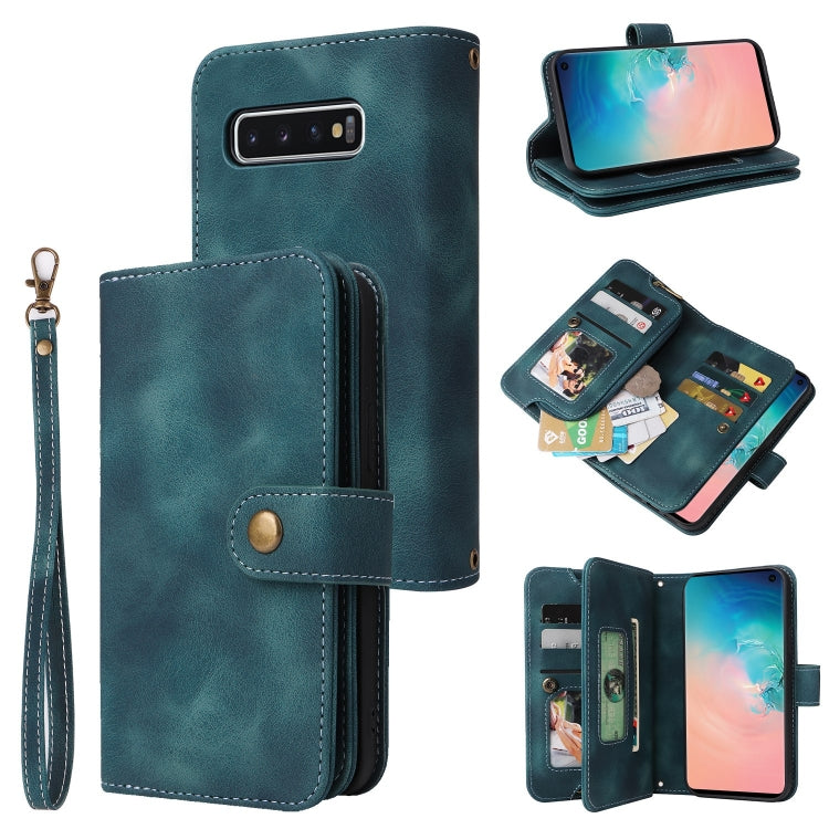 For Samsung Galaxy S10+ Multifunctional Card Slot Zipper Wallet Leather Phone Case