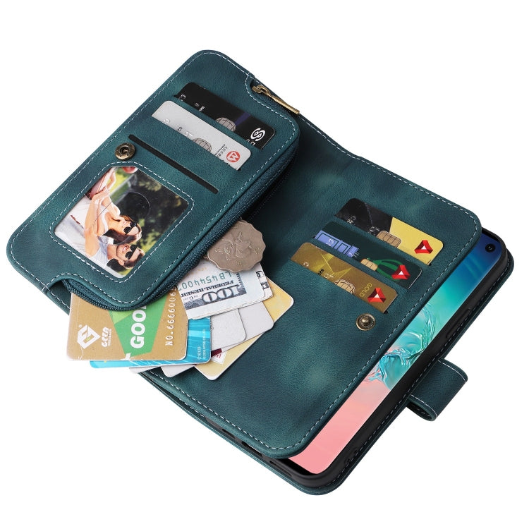 For Samsung Galaxy S10+ Multifunctional Card Slot Zipper Wallet Leather Phone Case