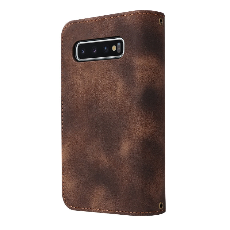 For Samsung Galaxy S10+ Multifunctional Card Slot Zipper Wallet Leather Phone Case