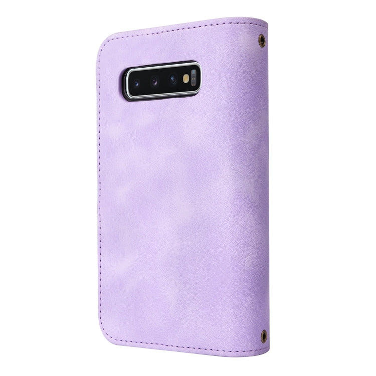 For Samsung Galaxy S10+ Multifunctional Card Slot Zipper Wallet Leather Phone Case