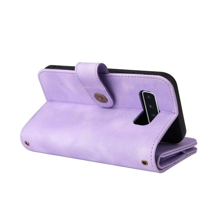 For Samsung Galaxy S10+ Multifunctional Card Slot Zipper Wallet Leather Phone Case