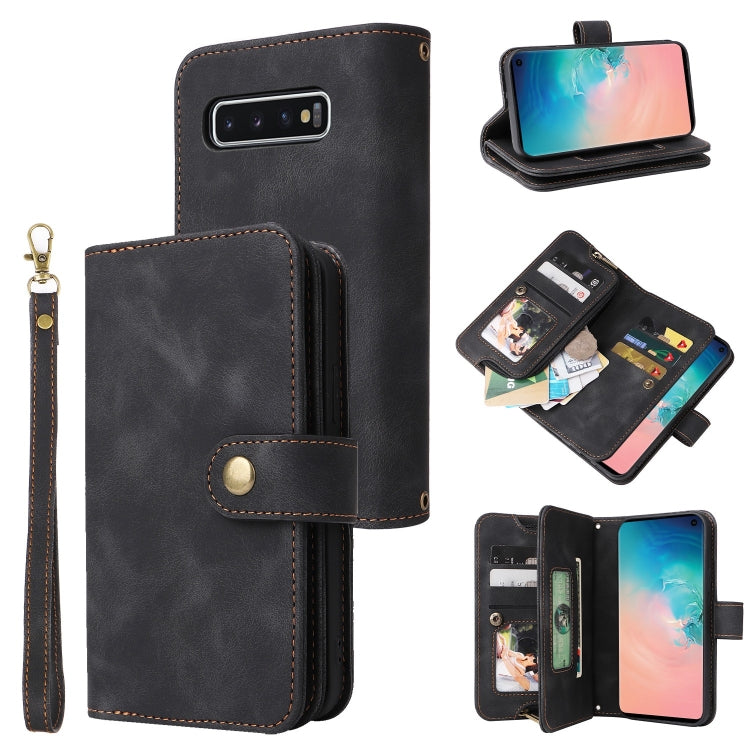 For Samsung Galaxy S10+ Multifunctional Card Slot Zipper Wallet Leather Phone Case