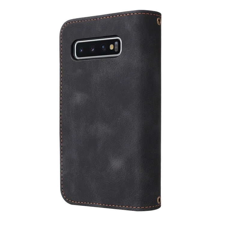 For Samsung Galaxy S10+ Multifunctional Card Slot Zipper Wallet Leather Phone Case