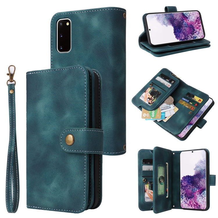 For Samsung Galaxy S20 Multifunctional Card Slot Zipper Wallet Leather Phone Case