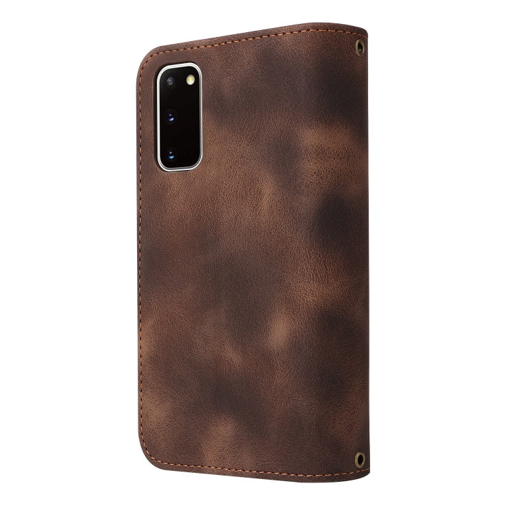 For Samsung Galaxy S20 Multifunctional Card Slot Zipper Wallet Leather Phone Case