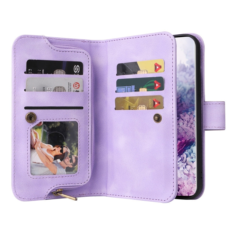 For Samsung Galaxy S20 Multifunctional Card Slot Zipper Wallet Leather Phone Case