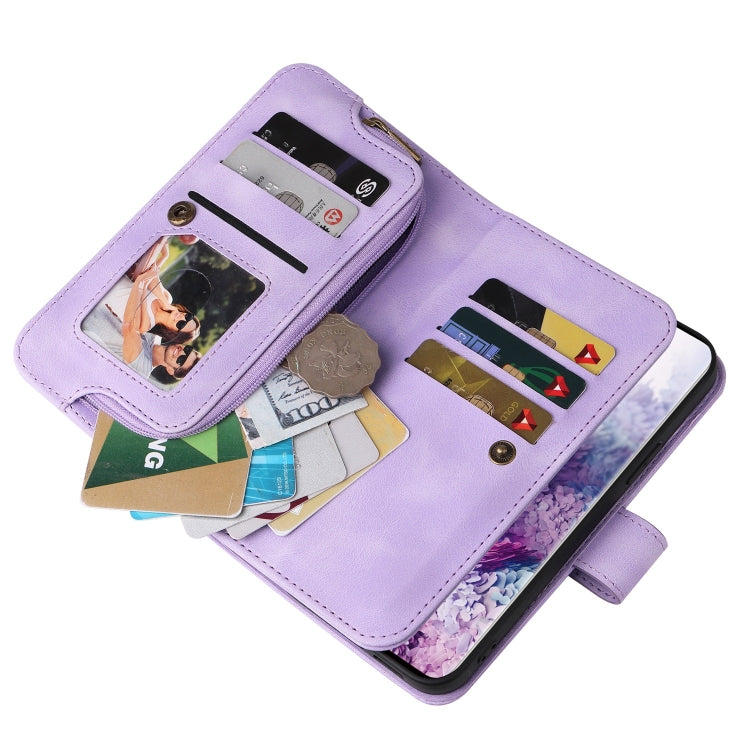 For Samsung Galaxy S20 Multifunctional Card Slot Zipper Wallet Leather Phone Case