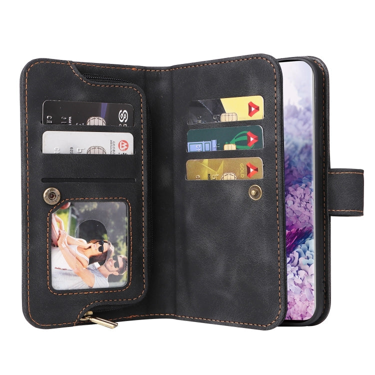 For Samsung Galaxy S20 Multifunctional Card Slot Zipper Wallet Leather Phone Case