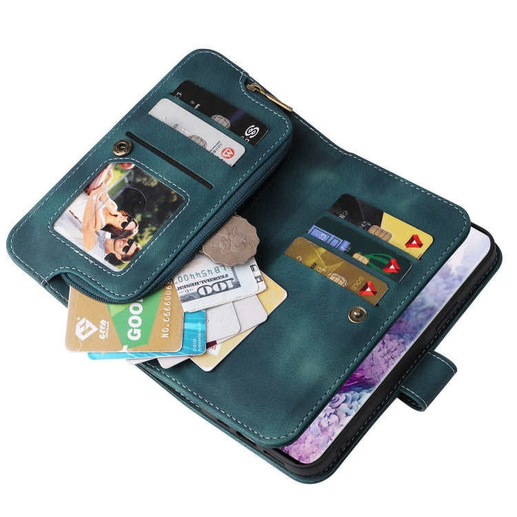 For Samsung Galaxy S20+ Multifunctional Card Slot Zipper Wallet Leather Phone Case