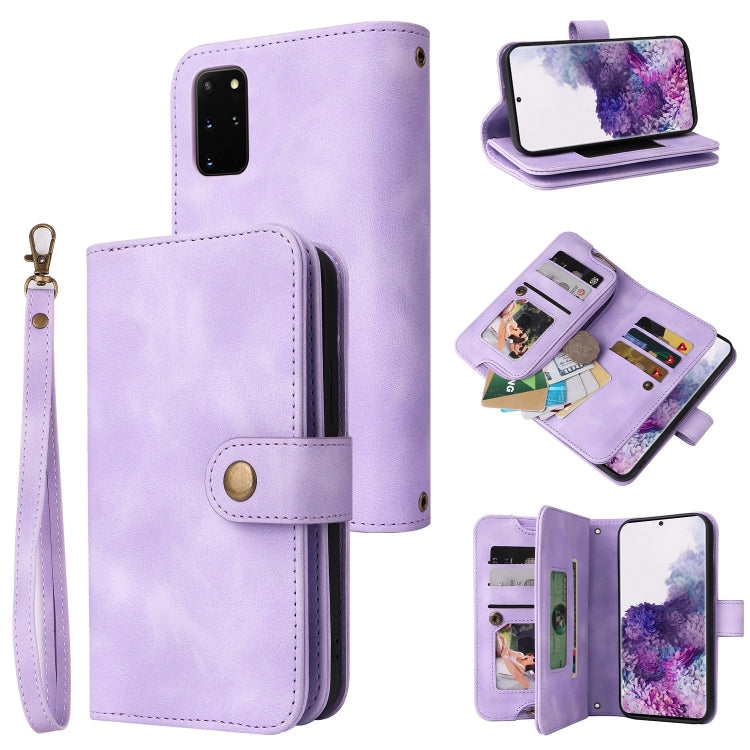 For Samsung Galaxy S20+ Multifunctional Card Slot Zipper Wallet Leather Phone Case