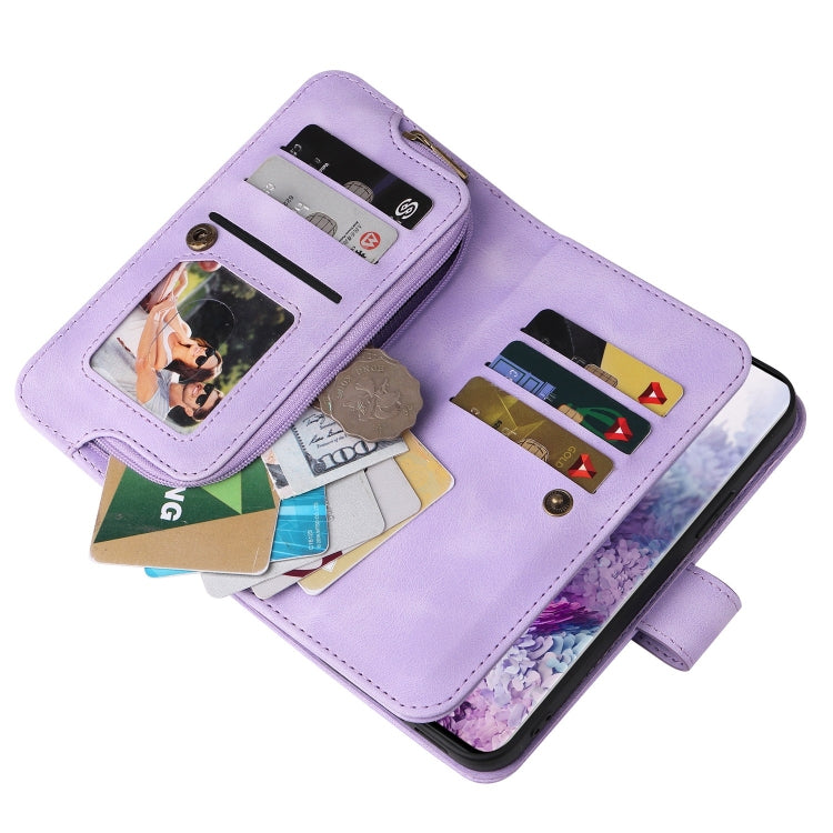For Samsung Galaxy S20+ Multifunctional Card Slot Zipper Wallet Leather Phone Case