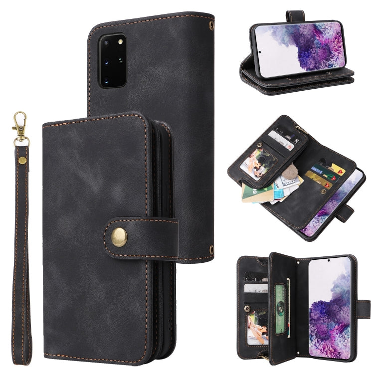 For Samsung Galaxy S20+ Multifunctional Card Slot Zipper Wallet Leather Phone Case