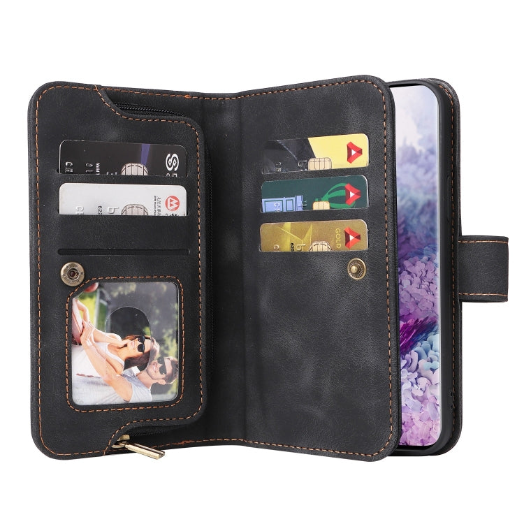 For Samsung Galaxy S20+ Multifunctional Card Slot Zipper Wallet Leather Phone Case