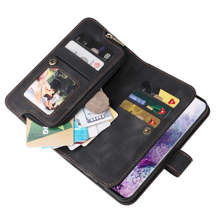 For Samsung Galaxy S20+ Multifunctional Card Slot Zipper Wallet Leather Phone Case