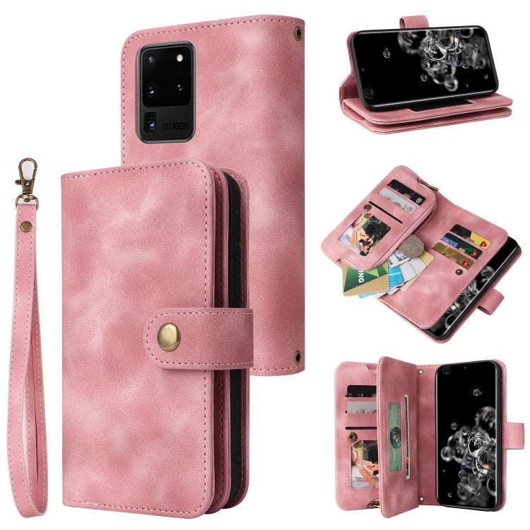 For Samsung Galaxy S20 Ultra Multifunctional Card Slot Zipper Wallet Leather Phone Case