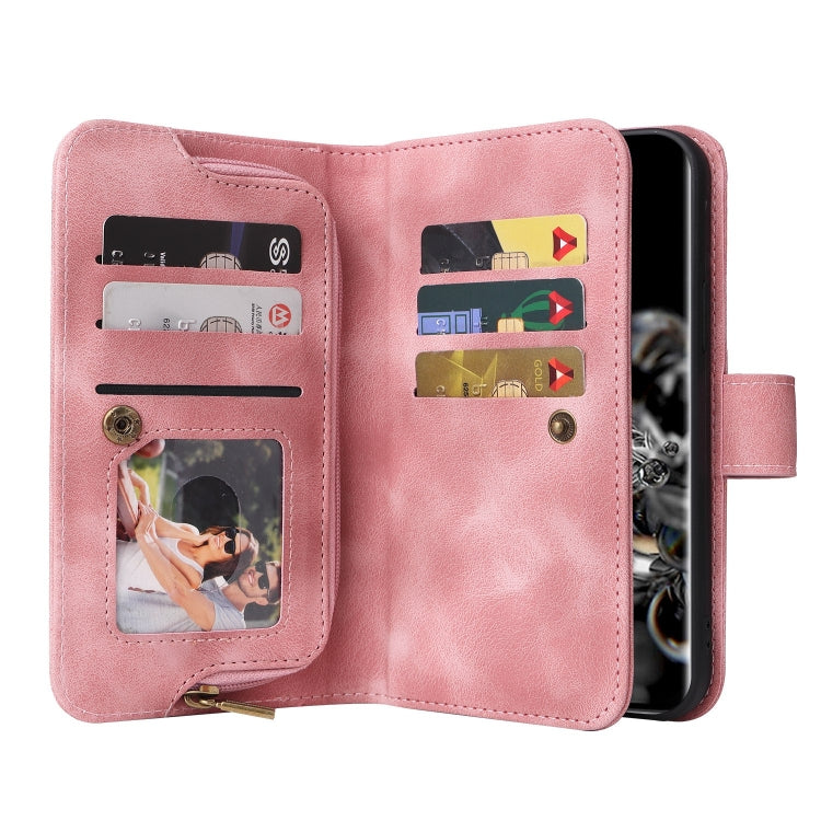 For Samsung Galaxy S20 Ultra Multifunctional Card Slot Zipper Wallet Leather Phone Case