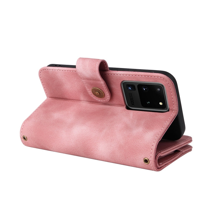 For Samsung Galaxy S20 Ultra Multifunctional Card Slot Zipper Wallet Leather Phone Case
