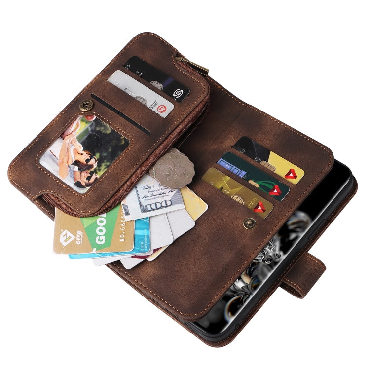For Samsung Galaxy S20 Ultra Multifunctional Card Slot Zipper Wallet Leather Phone Case