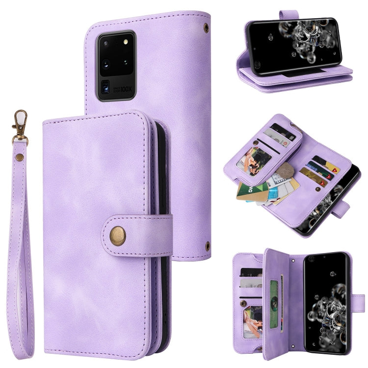 For Samsung Galaxy S20 Ultra Multifunctional Card Slot Zipper Wallet Leather Phone Case