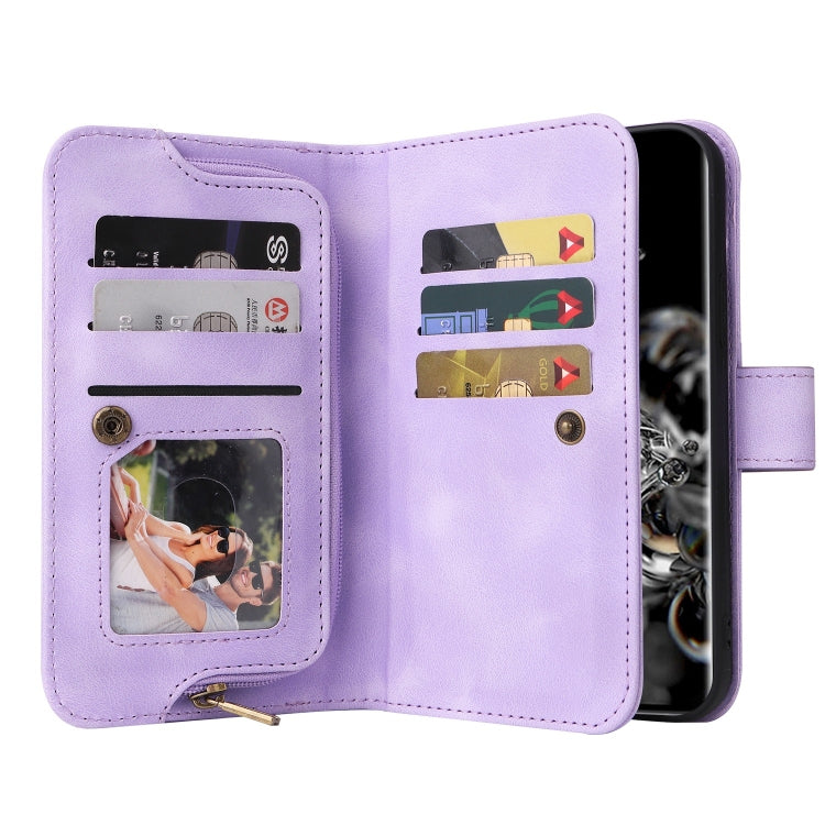 For Samsung Galaxy S20 Ultra Multifunctional Card Slot Zipper Wallet Leather Phone Case