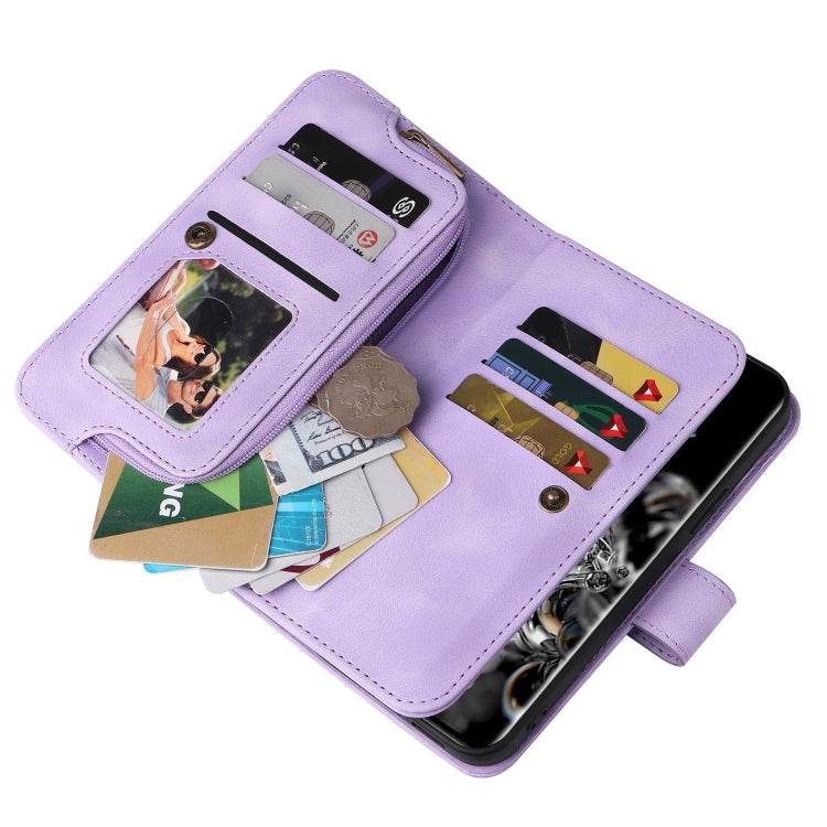 For Samsung Galaxy S20 Ultra Multifunctional Card Slot Zipper Wallet Leather Phone Case