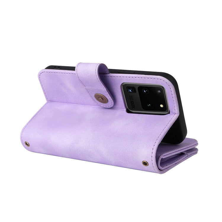 For Samsung Galaxy S20 Ultra Multifunctional Card Slot Zipper Wallet Leather Phone Case