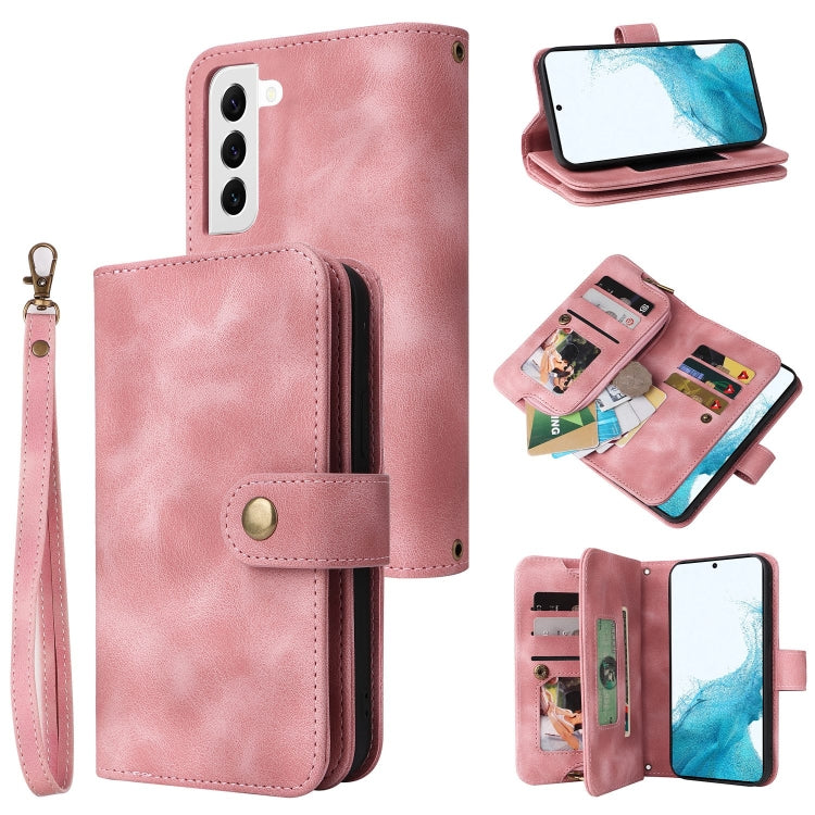 For Samsung Galaxy S21 5G Multifunctional Card Slot Zipper Wallet Leather Phone Case