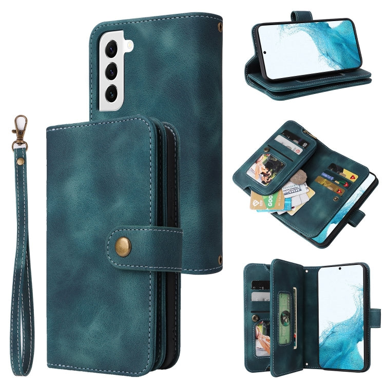 For Samsung Galaxy S22 5G Multifunctional Card Slot Zipper Wallet Leather Phone Case