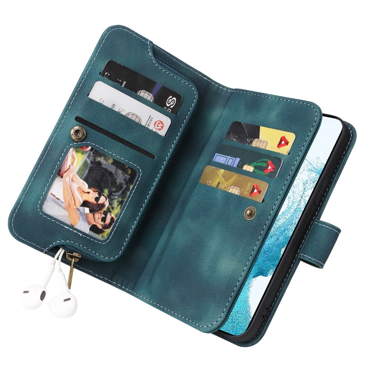For Samsung Galaxy S22 5G Multifunctional Card Slot Zipper Wallet Leather Phone Case
