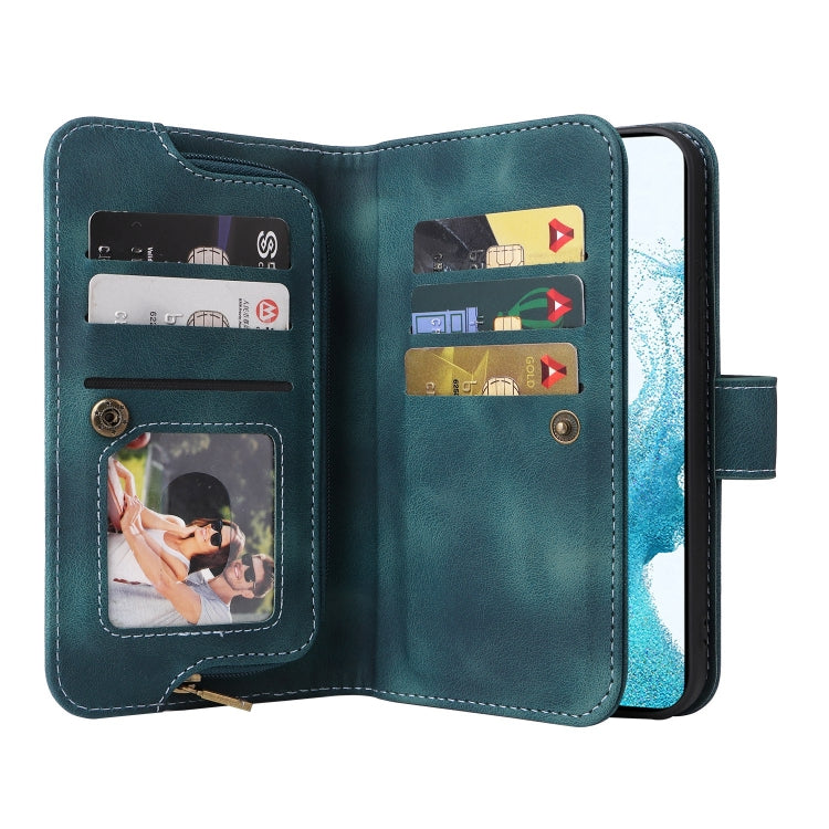 For Samsung Galaxy S22+ 5G Multifunctional Card Slot Zipper Wallet Leather Phone Case