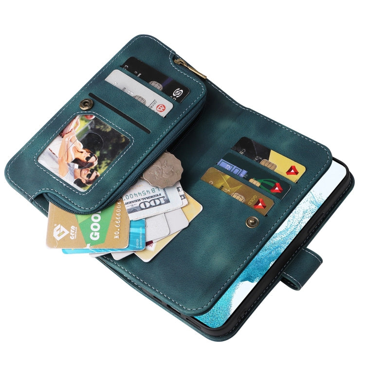 For Samsung Galaxy S22+ 5G Multifunctional Card Slot Zipper Wallet Leather Phone Case