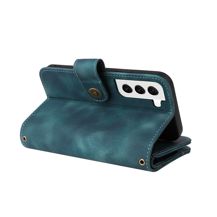 For Samsung Galaxy S22+ 5G Multifunctional Card Slot Zipper Wallet Leather Phone Case