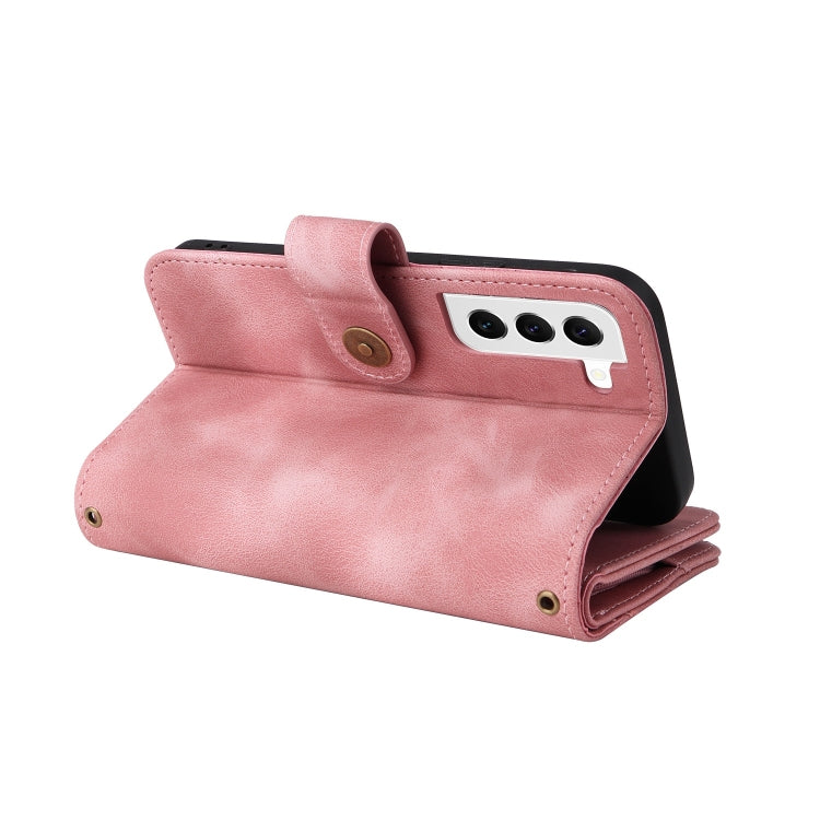 For Samsung Galaxy S22+ 5G Multifunctional Card Slot Zipper Wallet Leather Phone Case