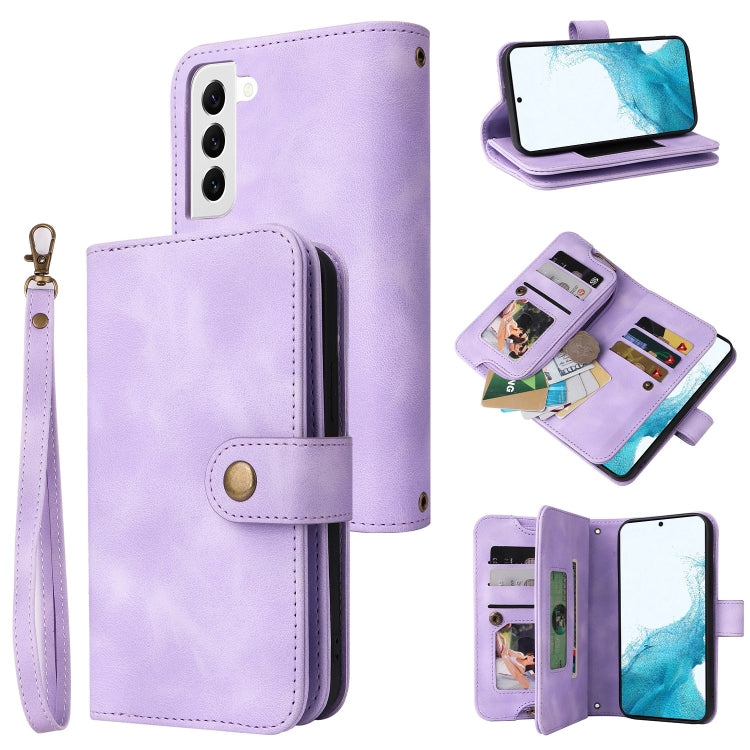 For Samsung Galaxy S22+ 5G Multifunctional Card Slot Zipper Wallet Leather Phone Case