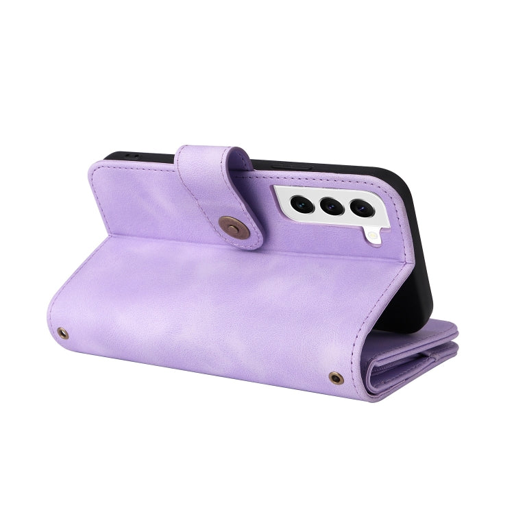For Samsung Galaxy S22+ 5G Multifunctional Card Slot Zipper Wallet Leather Phone Case