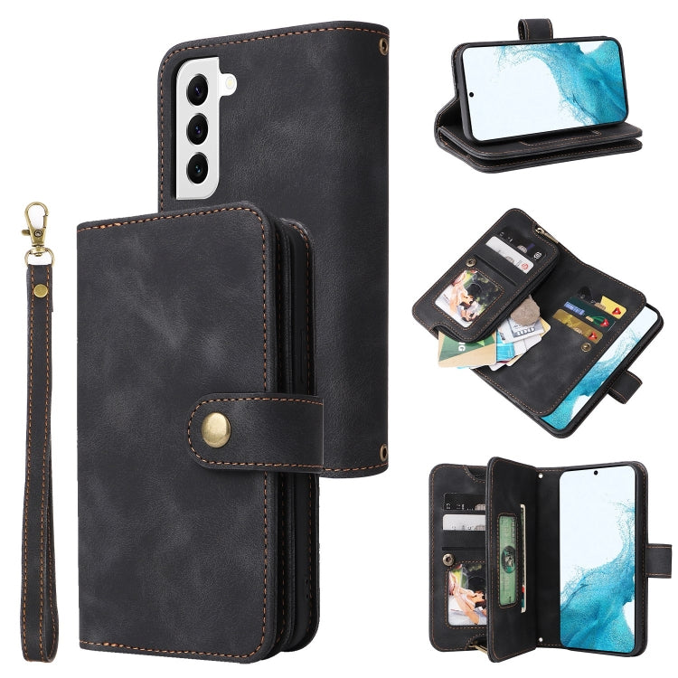 For Samsung Galaxy S22+ 5G Multifunctional Card Slot Zipper Wallet Leather Phone Case