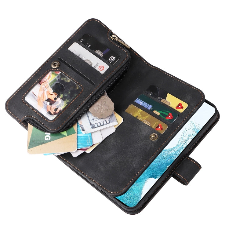 For Samsung Galaxy S22+ 5G Multifunctional Card Slot Zipper Wallet Leather Phone Case