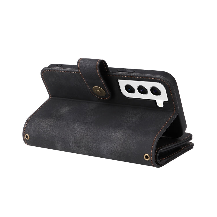 For Samsung Galaxy S22+ 5G Multifunctional Card Slot Zipper Wallet Leather Phone Case