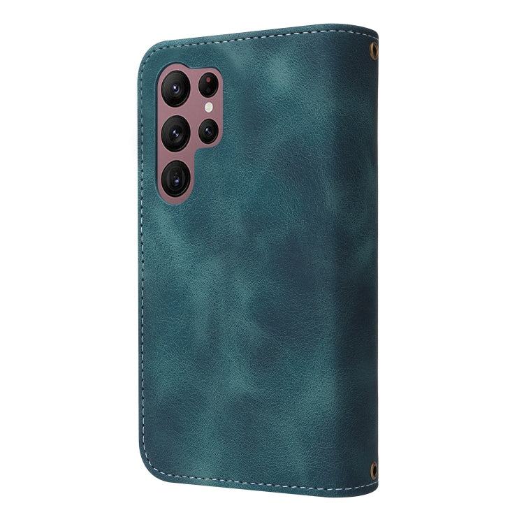 For Samsung Galaxy S22 Ultra 5G Multifunctional Card Slot Zipper Wallet Leather Phone Case