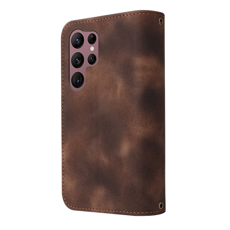 For Samsung Galaxy S22 Ultra 5G Multifunctional Card Slot Zipper Wallet Leather Phone Case
