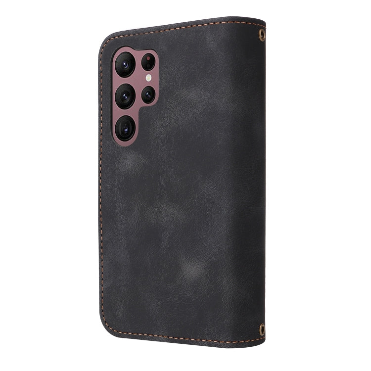 For Samsung Galaxy S22 Ultra 5G Multifunctional Card Slot Zipper Wallet Leather Phone Case