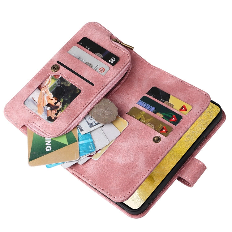 For Samsung Galaxy S23 5G Multifunctional Card Slot Zipper Wallet Leather Phone Case