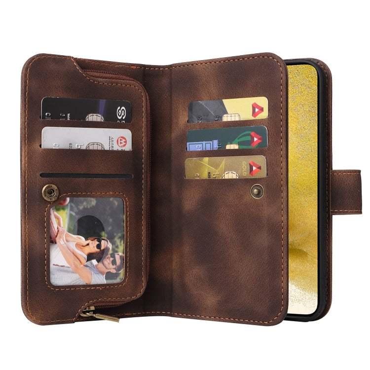 For Samsung Galaxy S23 5G Multifunctional Card Slot Zipper Wallet Leather Phone Case