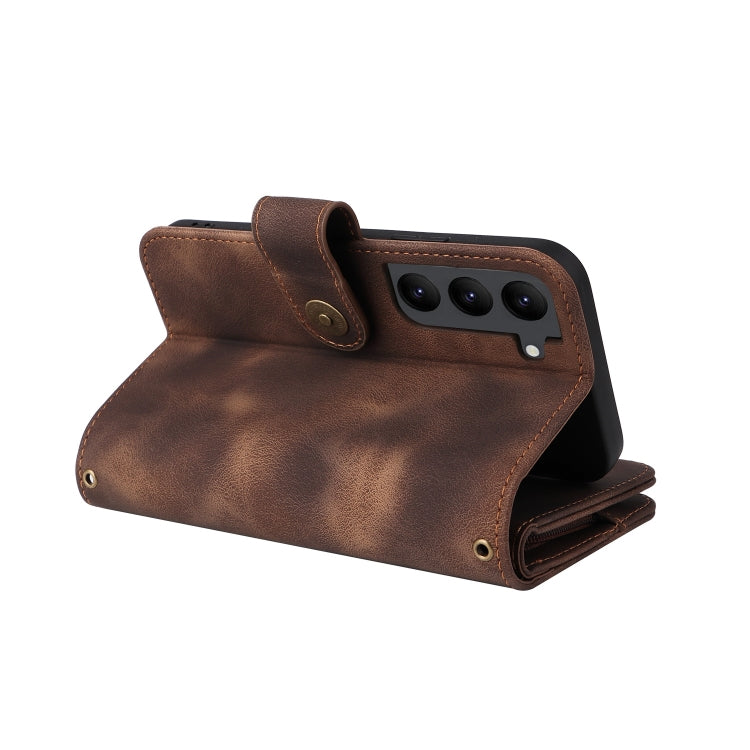 For Samsung Galaxy S23 5G Multifunctional Card Slot Zipper Wallet Leather Phone Case