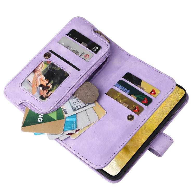 For Samsung Galaxy S23 5G Multifunctional Card Slot Zipper Wallet Leather Phone Case