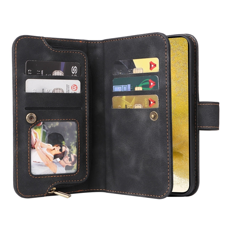 For Samsung Galaxy S23 5G Multifunctional Card Slot Zipper Wallet Leather Phone Case