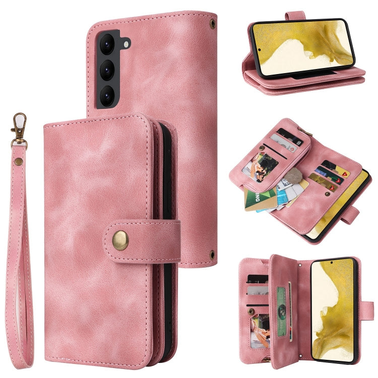 For Samsung Galaxy S23+ 5G Multifunctional Card Slot Zipper Wallet Leather Phone Case