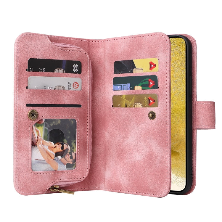 For Samsung Galaxy S23+ 5G Multifunctional Card Slot Zipper Wallet Leather Phone Case