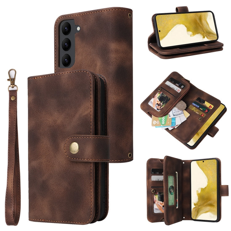 For Samsung Galaxy S23+ 5G Multifunctional Card Slot Zipper Wallet Leather Phone Case